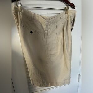 Shorts Brooks Sport Classic Cream Linen Shorts Size 38 100% Linen-mens😁